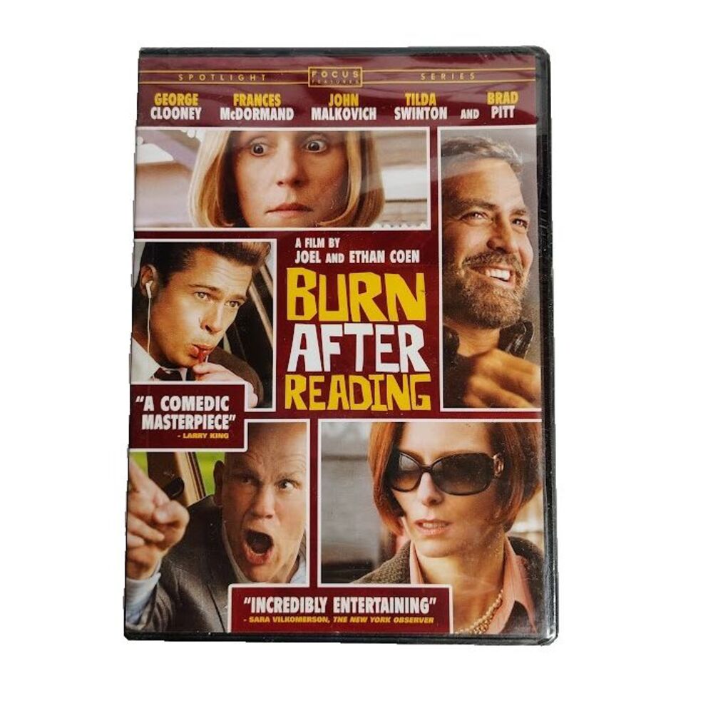 NEW Burn After Reading DVD Comedy Movie Brad Pitt George Clooney R 2008